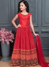 Red Colour Aaradhna Vol 29 New Latest Designer Wedding Wear Kids Georgette Lehenga Choli Collection 225